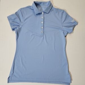 Peter Millar Womens Golf Polo‎ Top Small Blue UV Protection